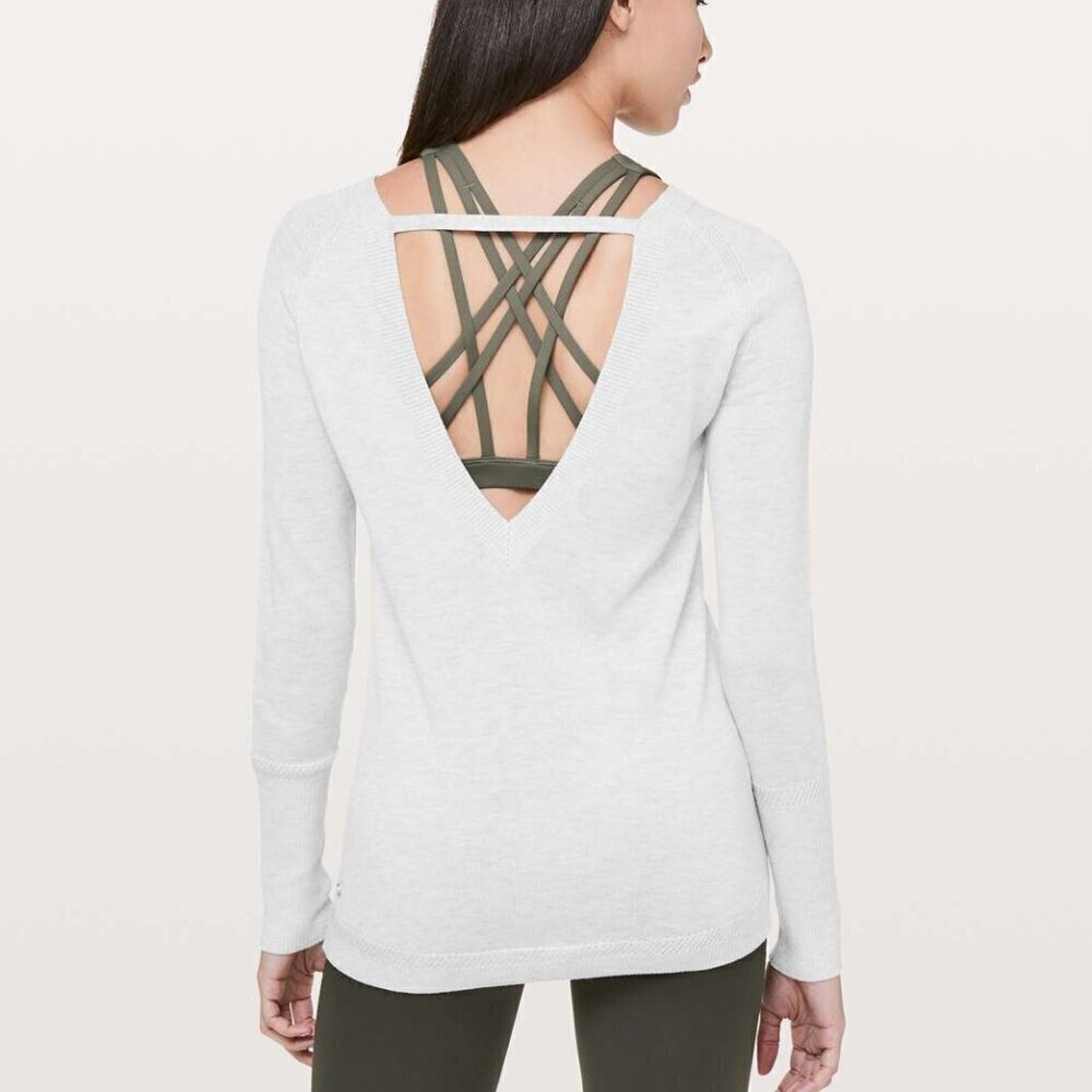 Lululemon Unity Drop Back- Athletic/ Athleisure Cashmere Blend Sweater- Size 4